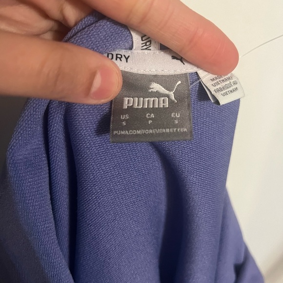 PUMA hoodie clean Puma short hooide stylish purple small size hoodie top - Picture 10 of 10